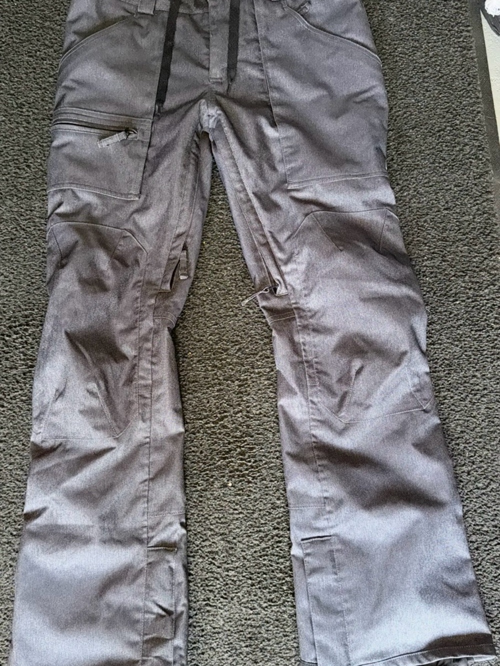 Burton Men's Dry Ride Snow Pants in Gray with Black Accents